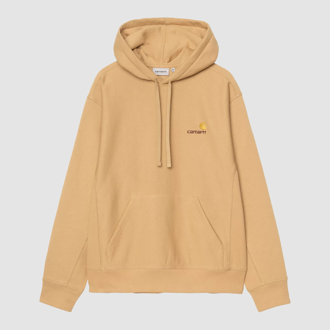 Hooded American Script Sweat WIP Dusty H Brown