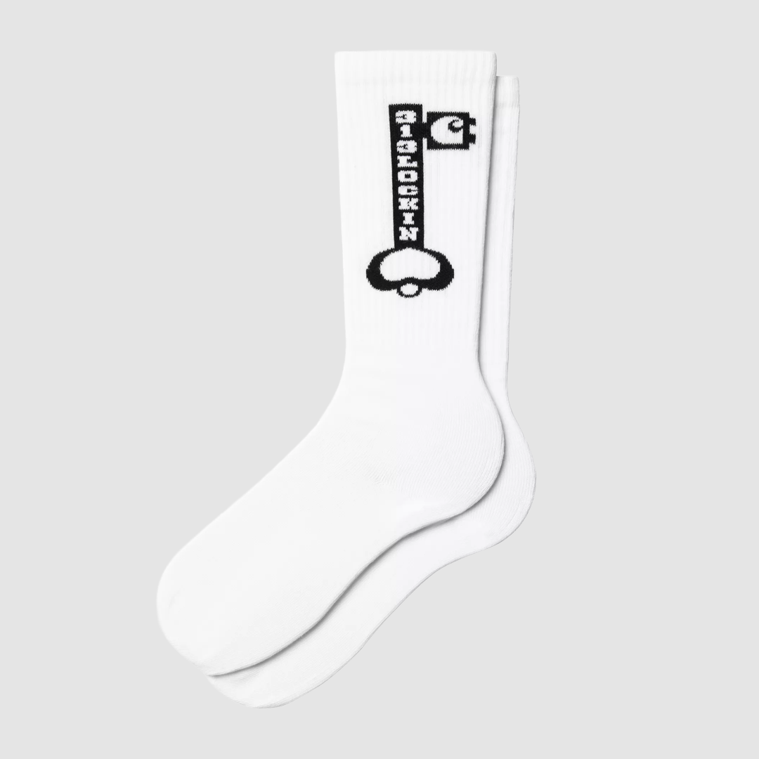 Locked Socks White / Black