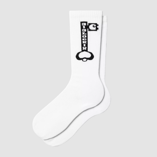 Locked Socks White / Black