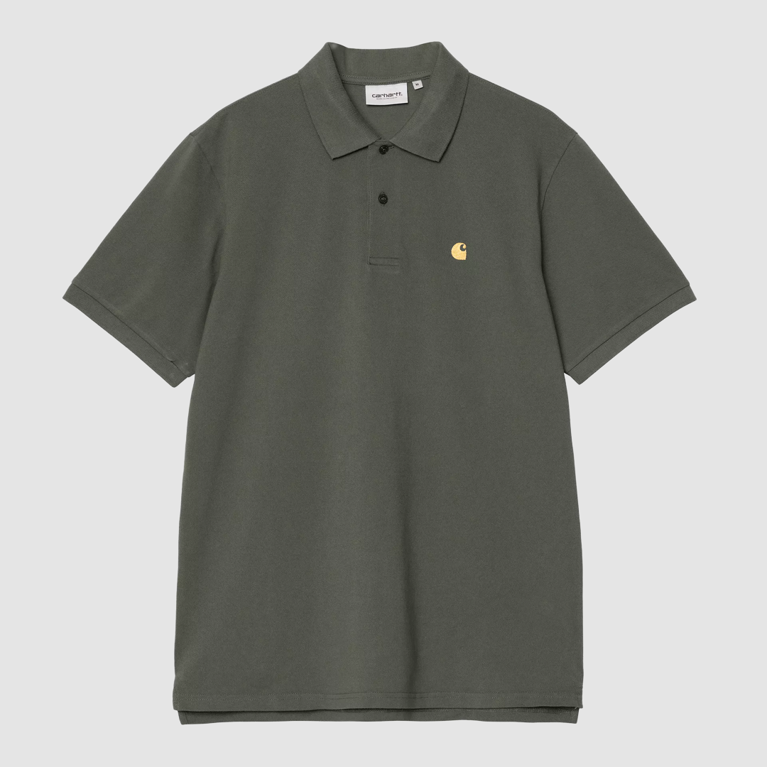 S/S Chase Pique Polo Leaf / Gold