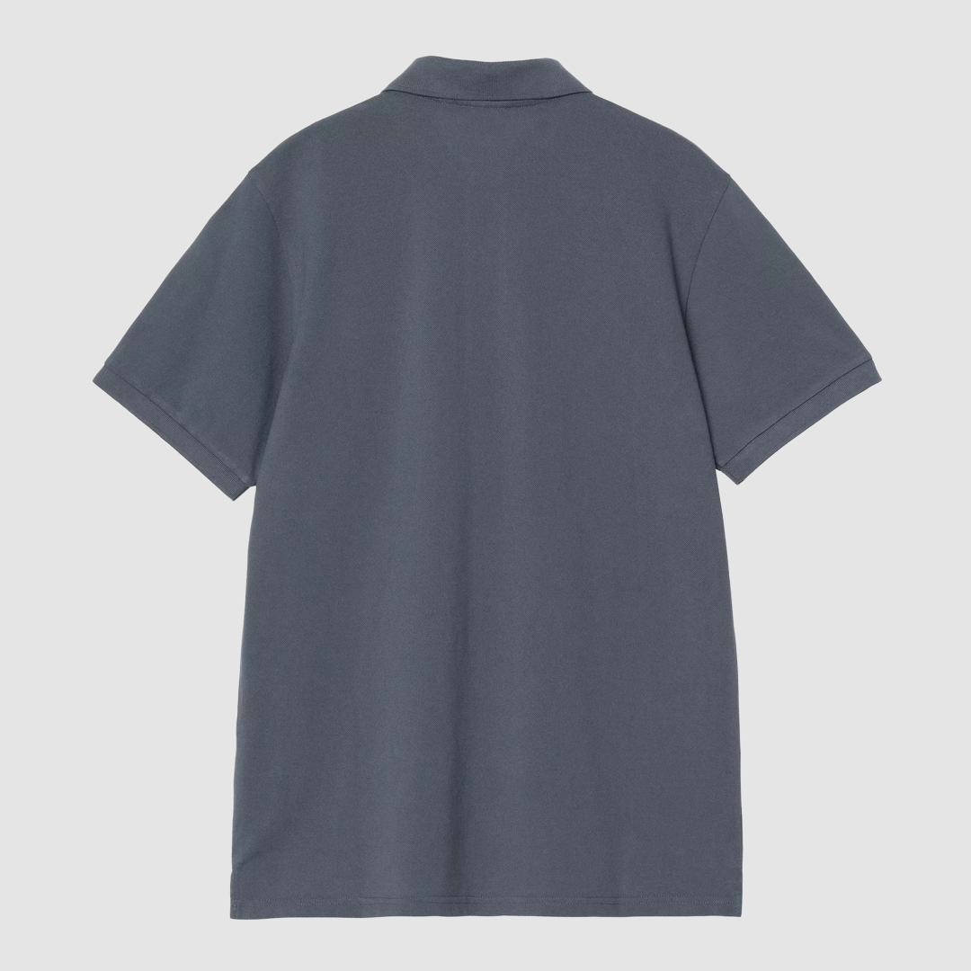 S/S Chase Pique Polo Cozy Blue / Gold