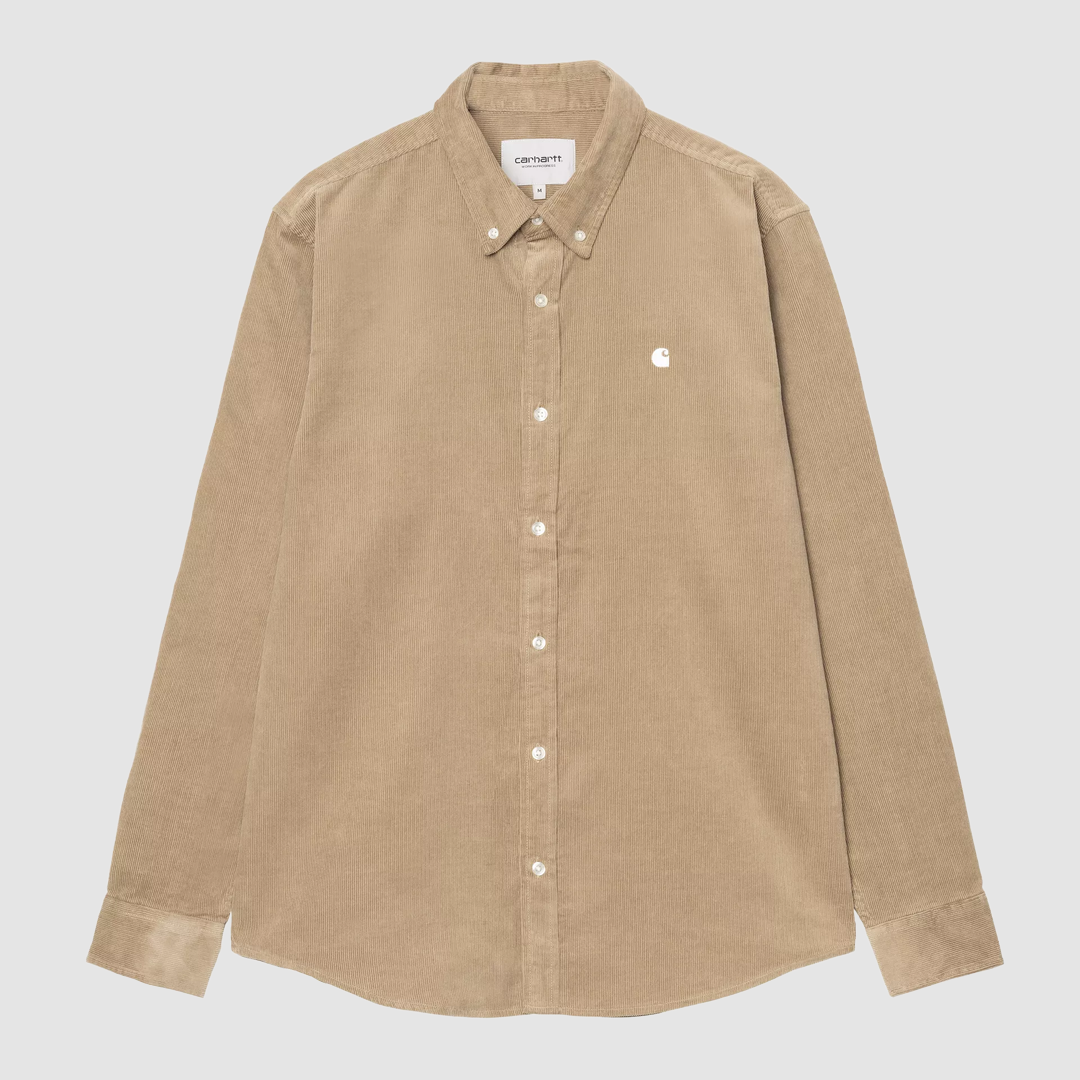 L/S Madison Fine Cord Shirt Iroko / Wax