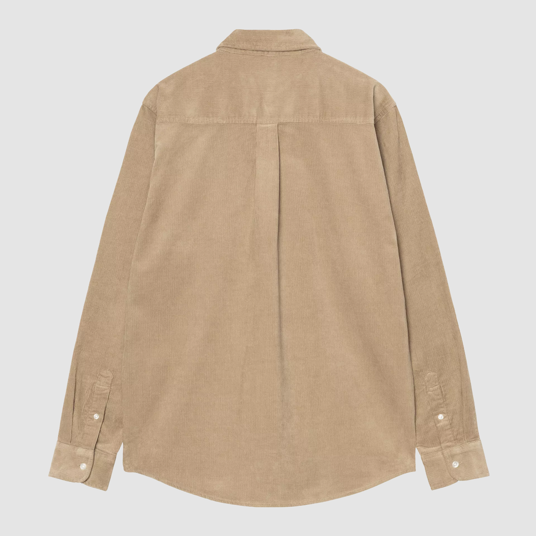 L/S Madison Fine Cord Shirt Iroko / Wax