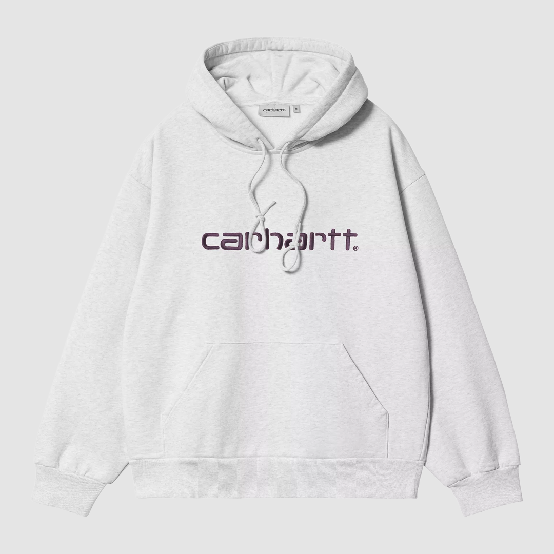 Hooded Carhartt Sweat Ash Heather / Cozy Purple