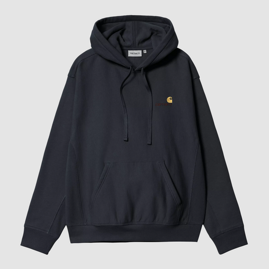 Hooded American Script Sweat Deep Night