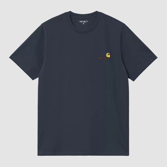S/S American Script T-Shirt Deep Night