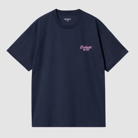 S/S Friendship T-Shirt Air Force Blue / Light Pink