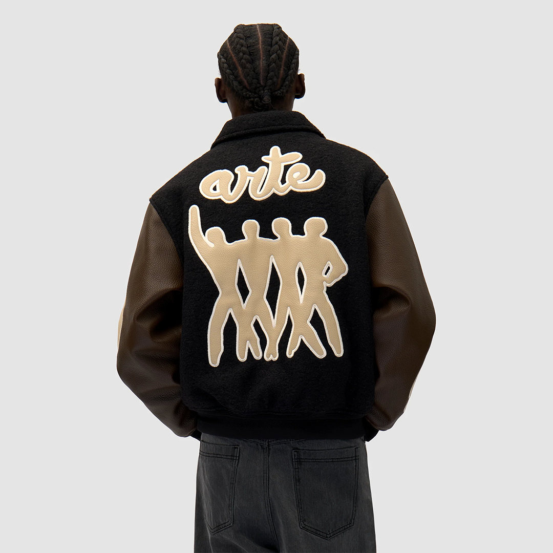 Varsity Jacket Black / Brown