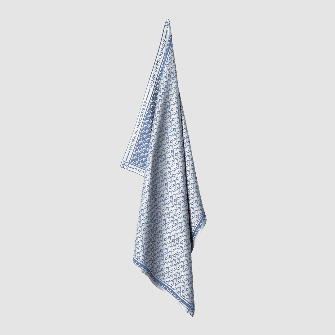 Tea Towel Set White / Blue