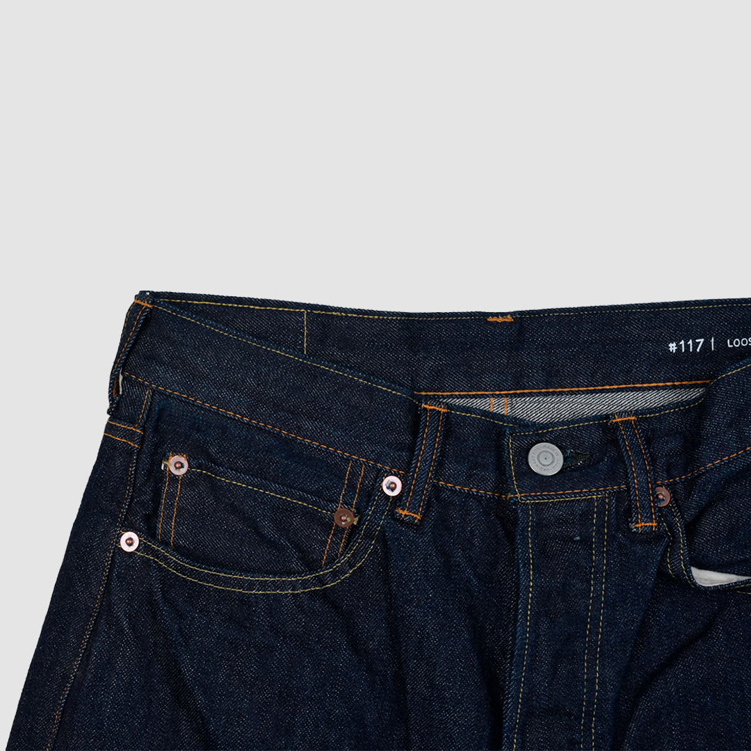 Loose Ankle Denim One Wash Indigo