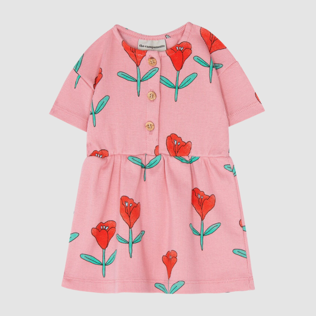 Tulips Allover Baby Dress