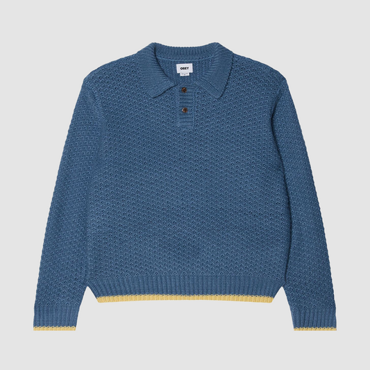 Obey Loreto Polo Sweater Captain's Blue Multi