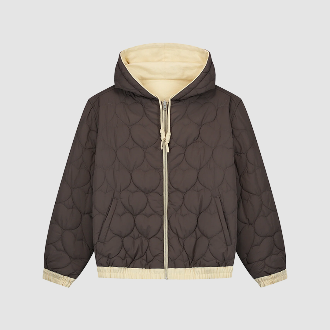 Reversible Hooded Jacket Cream