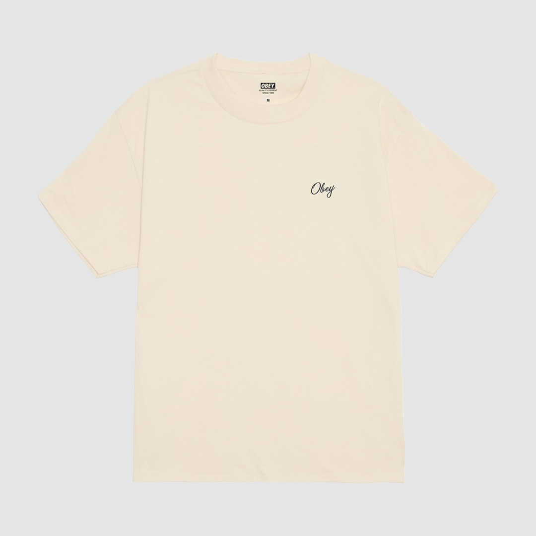 Obey Paper Rose T-Shirt Cream