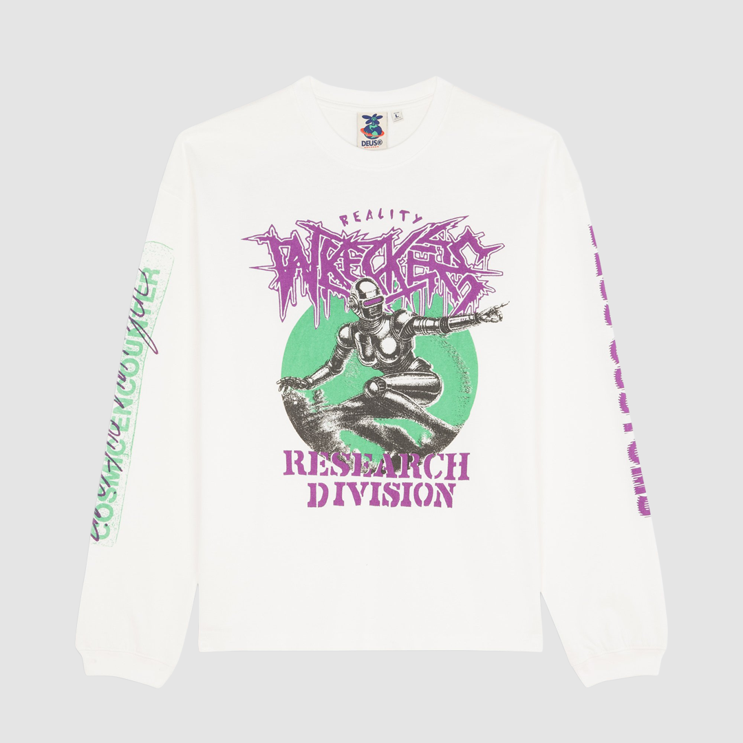 Cosmic Encounter LS T-Shirt Vintage White