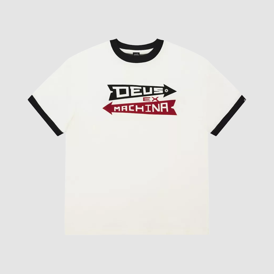 Arrows Ringer T-Shirt Pristine White