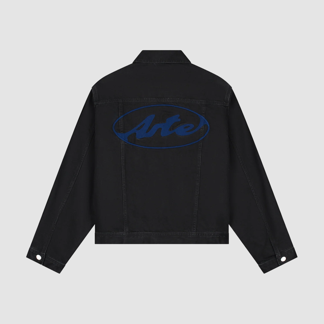 Circle Logo Jeans Jacket Black