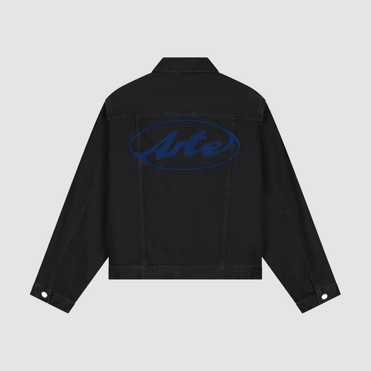 Circle Logo Jeans Jacket Black