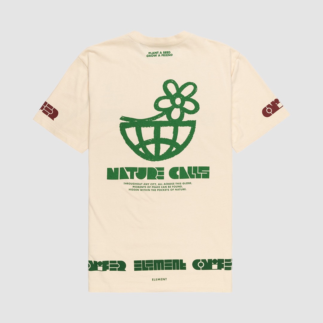 Nature Calls x Element Globe SS T-Shirt Parchment