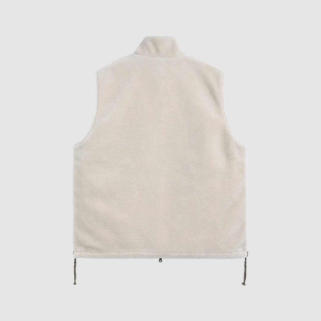 Military Reversible Hi Neck Down Vest D. Olive / Cream