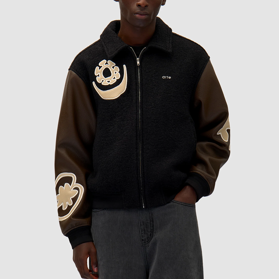 Varsity Jacket Black / Brown