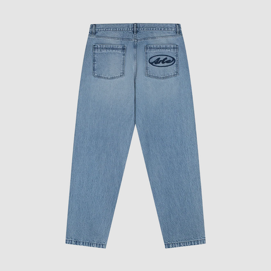 Circle Logo Pocket Pants Denim Bleach