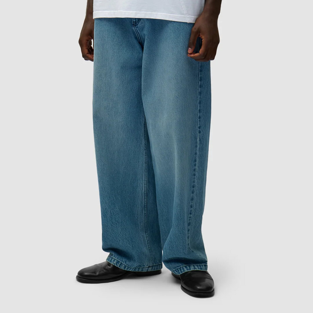 Circle Logo Pocket Pants Denim Bleach