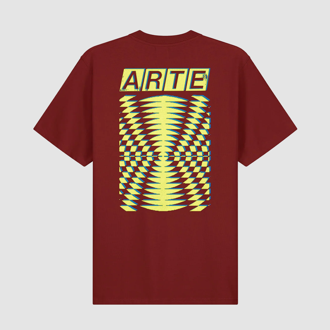 Abstract Back T-Shirt Bordeaux