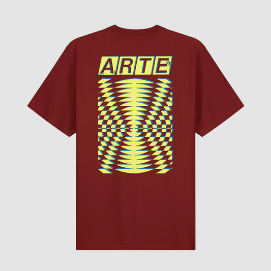 Abstract Back T-Shirt Bordeaux