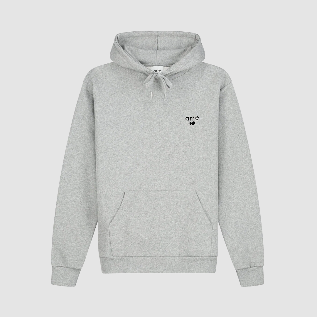 Heart Logo Hoodie Grey