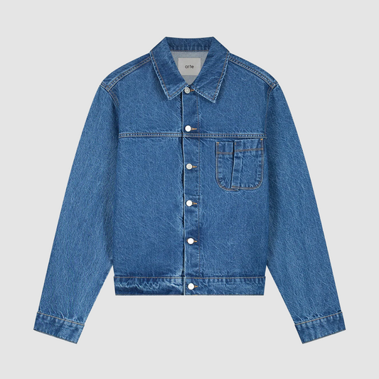 Fold Pocket Denim Jacket Raw Denim