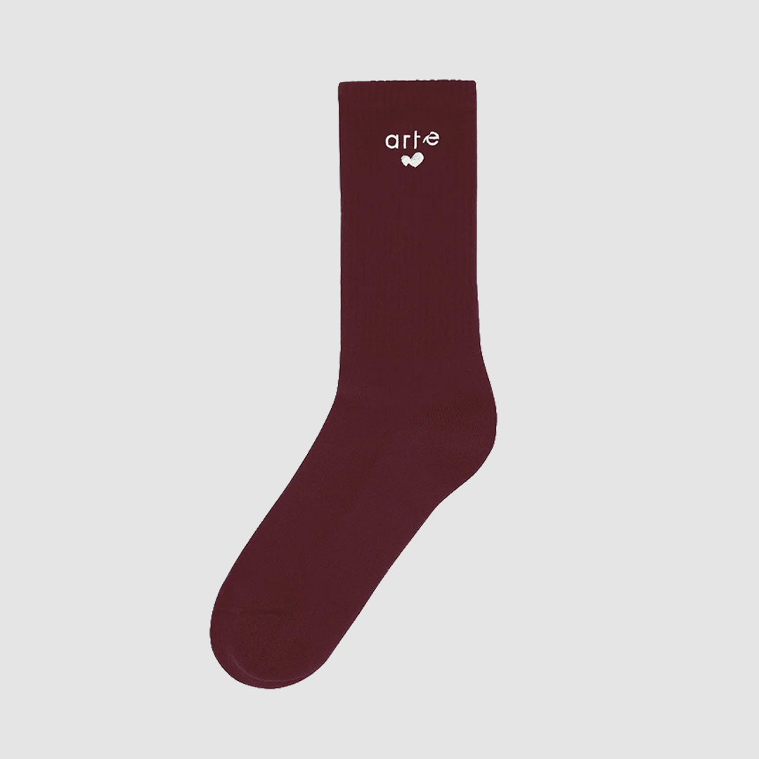 Heart Logo Socks Bordeaux