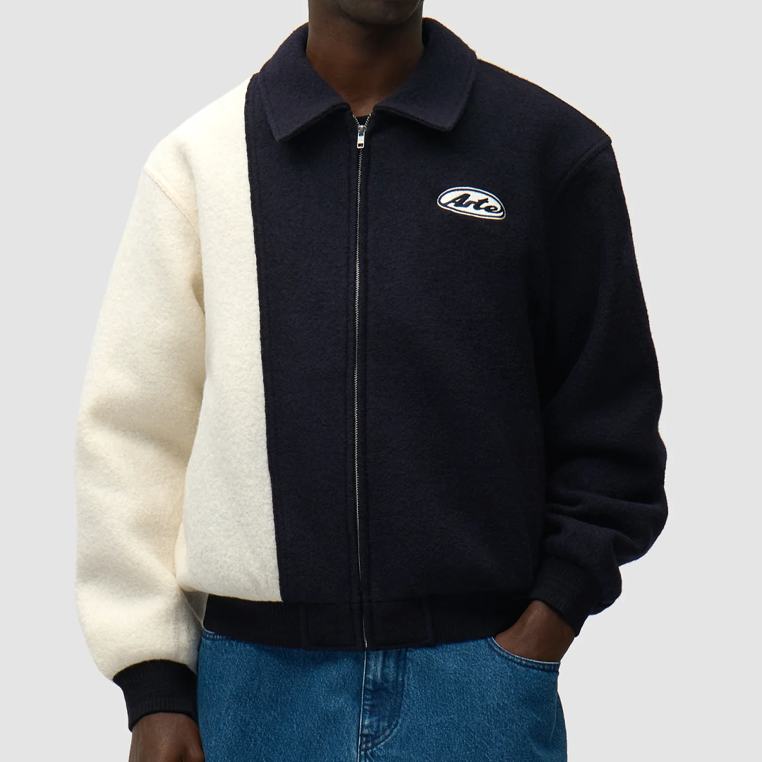 Wool Varsity Jacket Blue / White