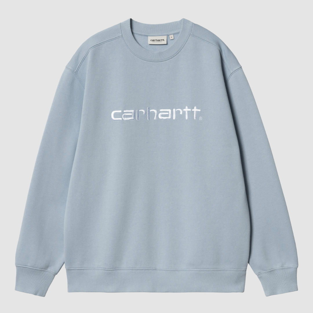 W' Carhartt Sweat Misty Sky / White