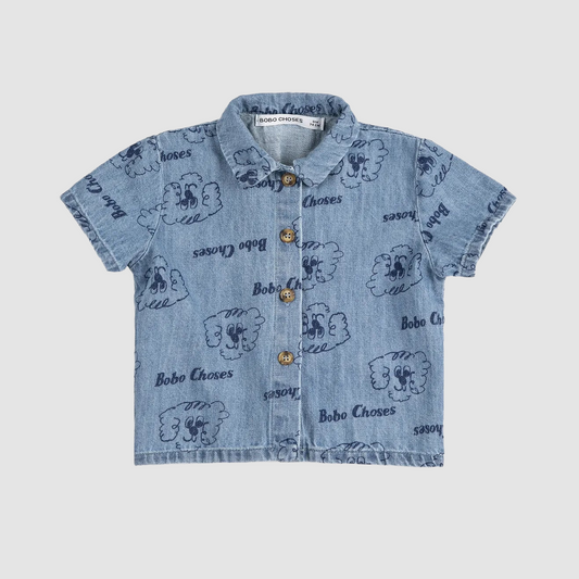 Pickles The Dog All Over Denim Shirt