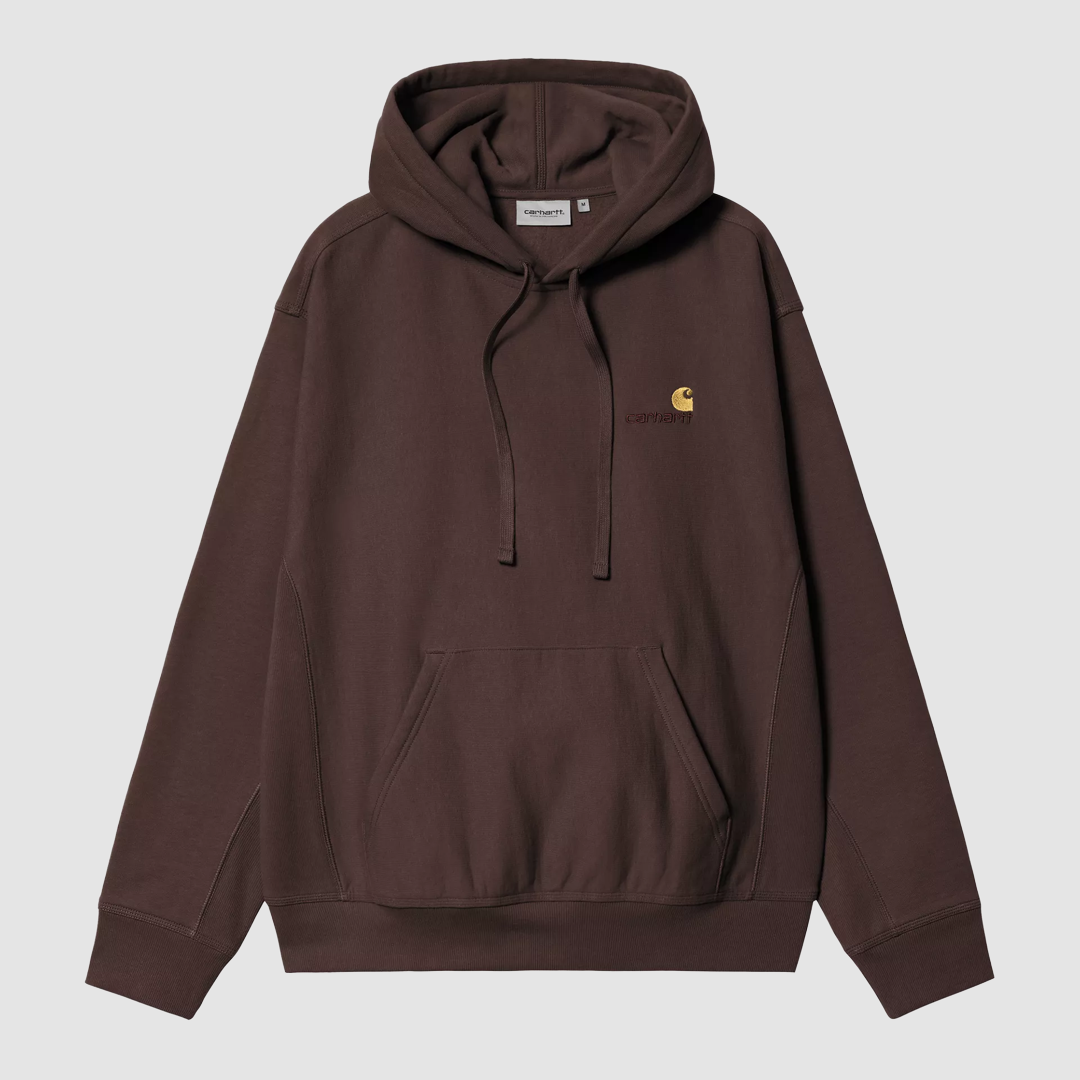 Hooded American Script Sweat Palisander