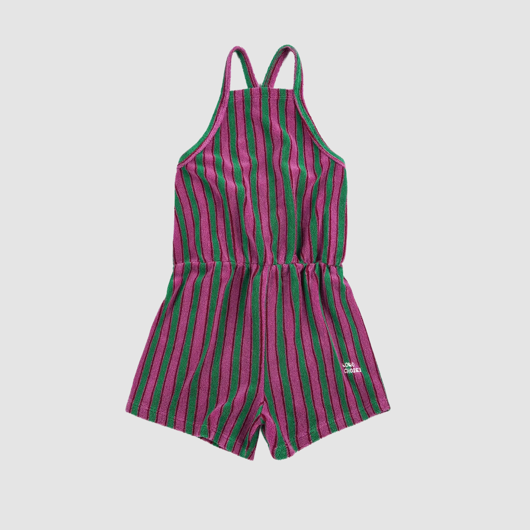 Striped Terry Cloth Playsuit