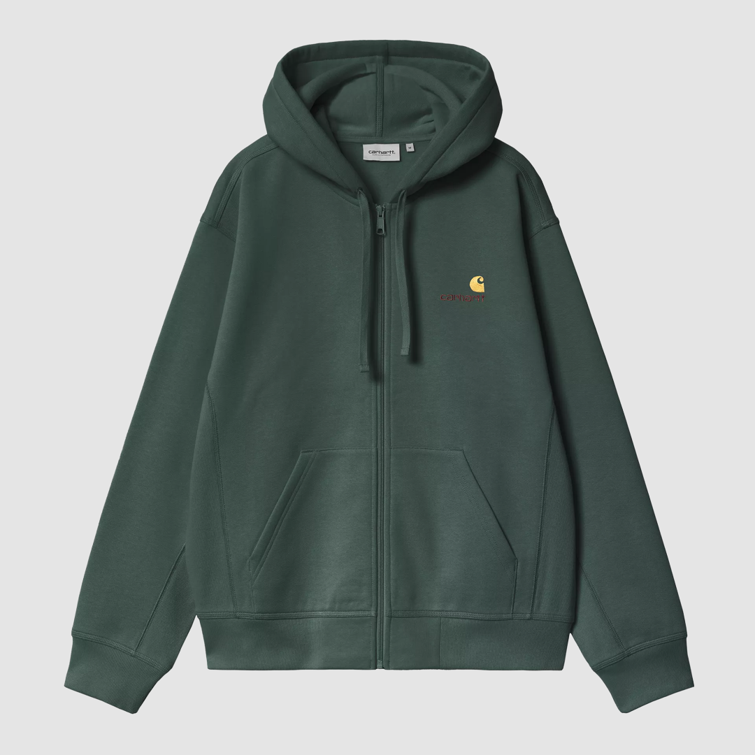 Hooded American Script Jacket Kale Green