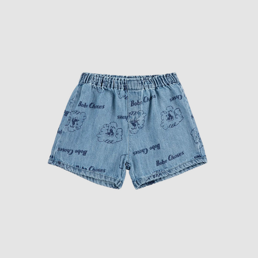Pickles The Dog All Over Denim Short