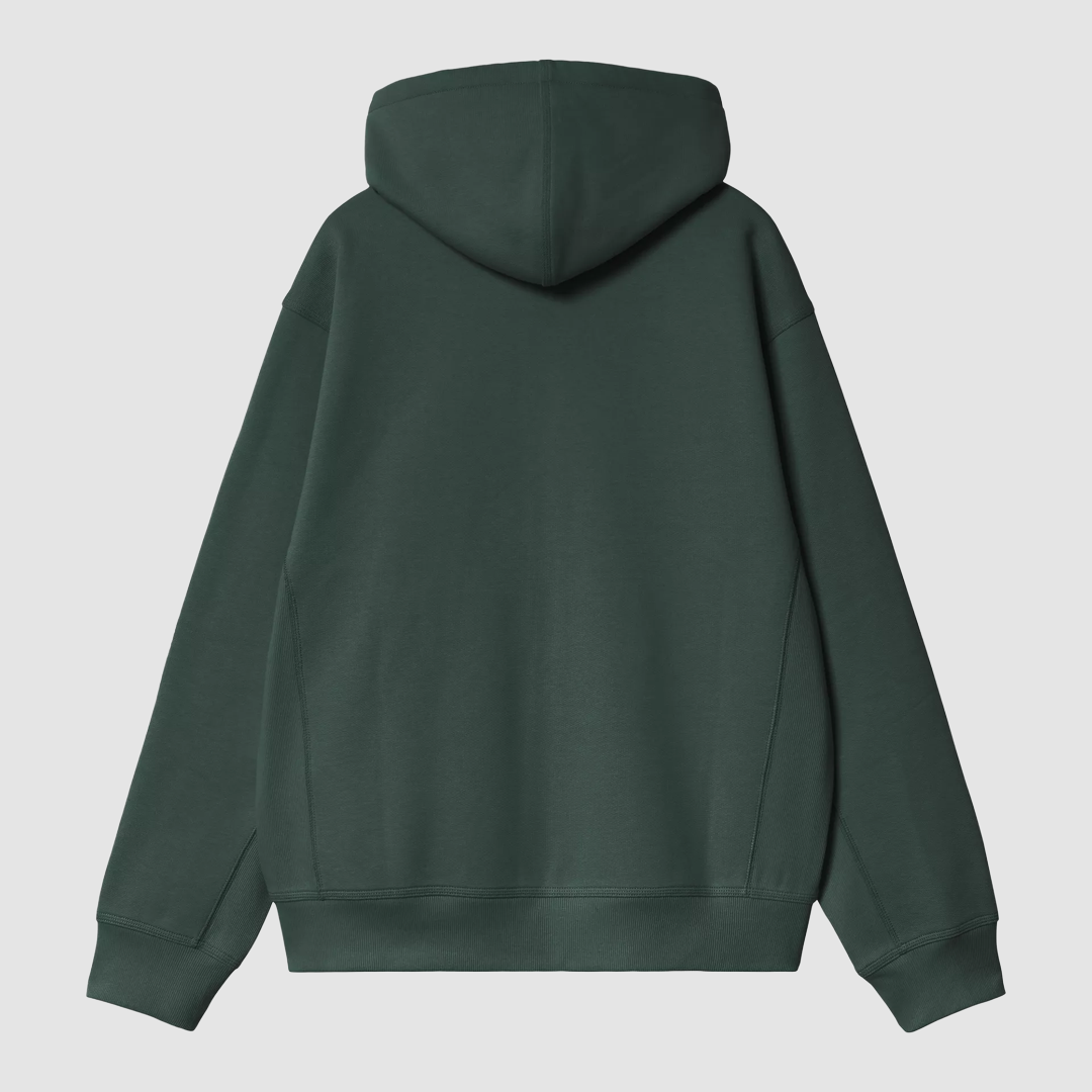 Hooded American Script Jacket Kale Green