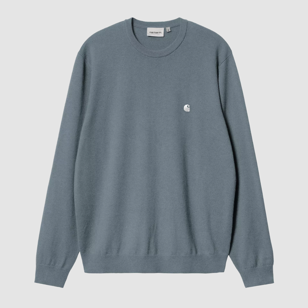 Madison Cotton Sweater Velvet Blue / White