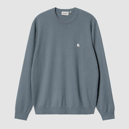 Madison Cotton Sweater Velvet Blue / White