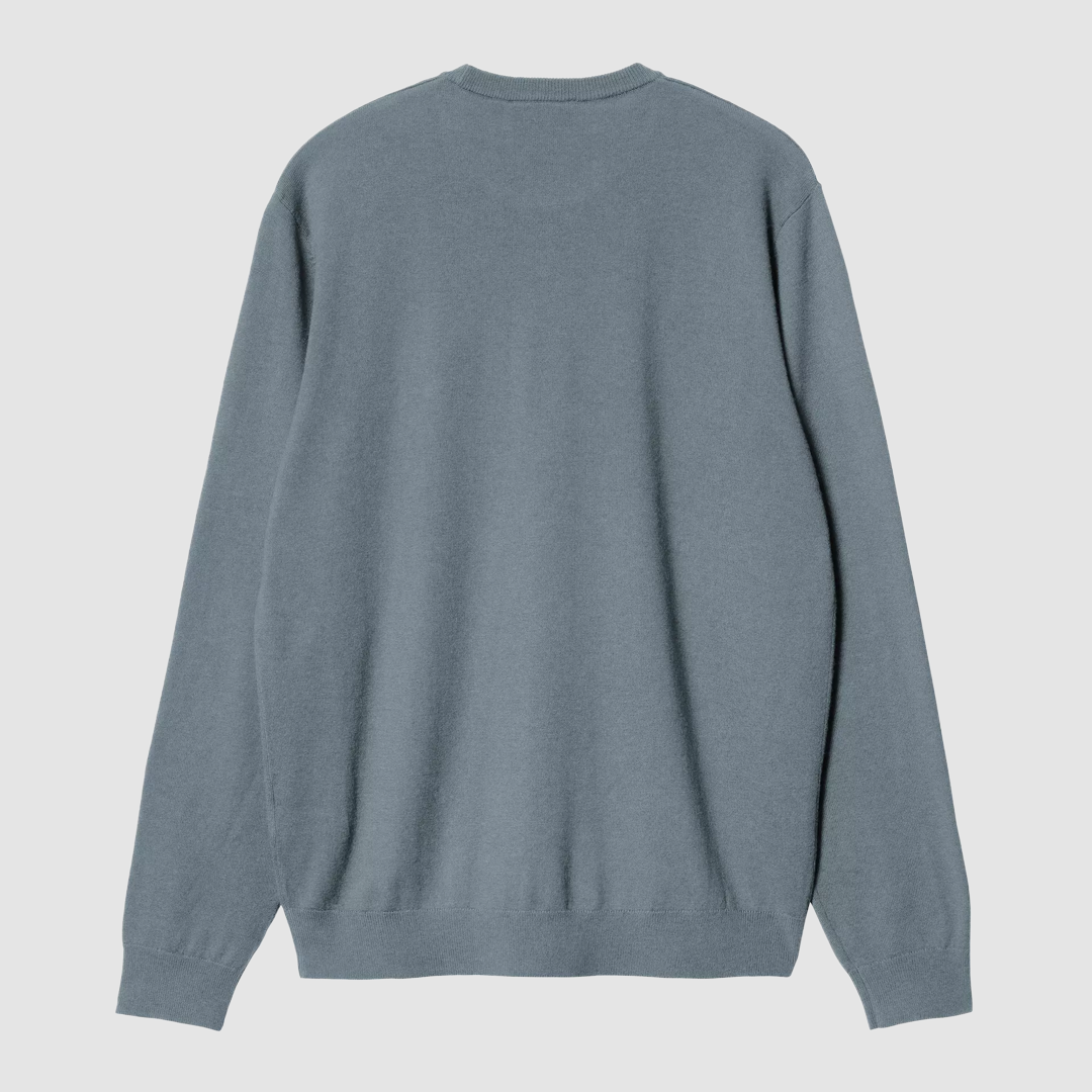 Madison Cotton Sweater Velvet Blue / White