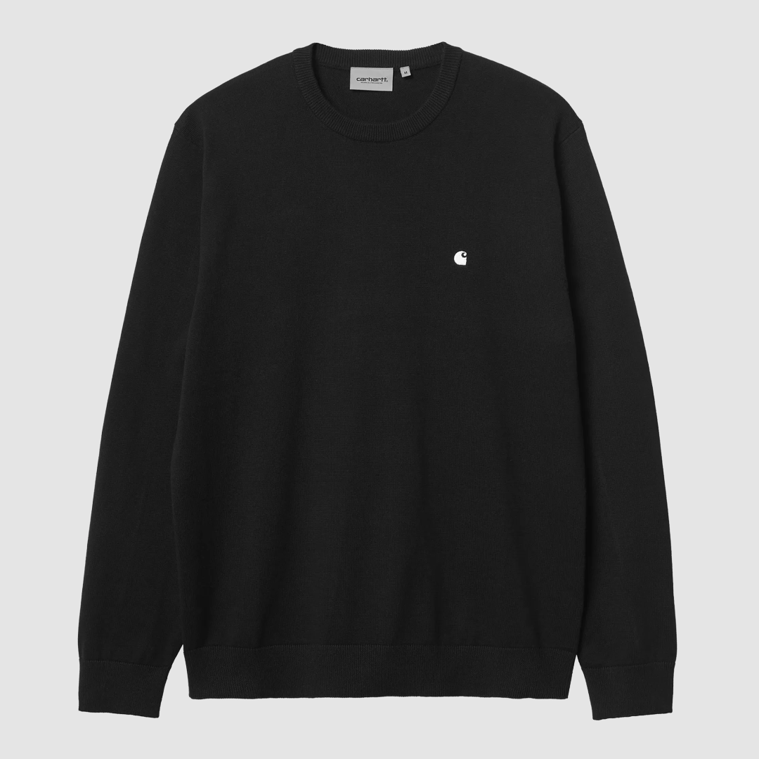 Madison Cotton Sweater Black / White
