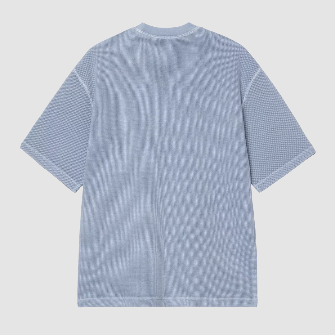 S/S Nelson Waffle T-Shirt Gentle Blue Garment Dyed
