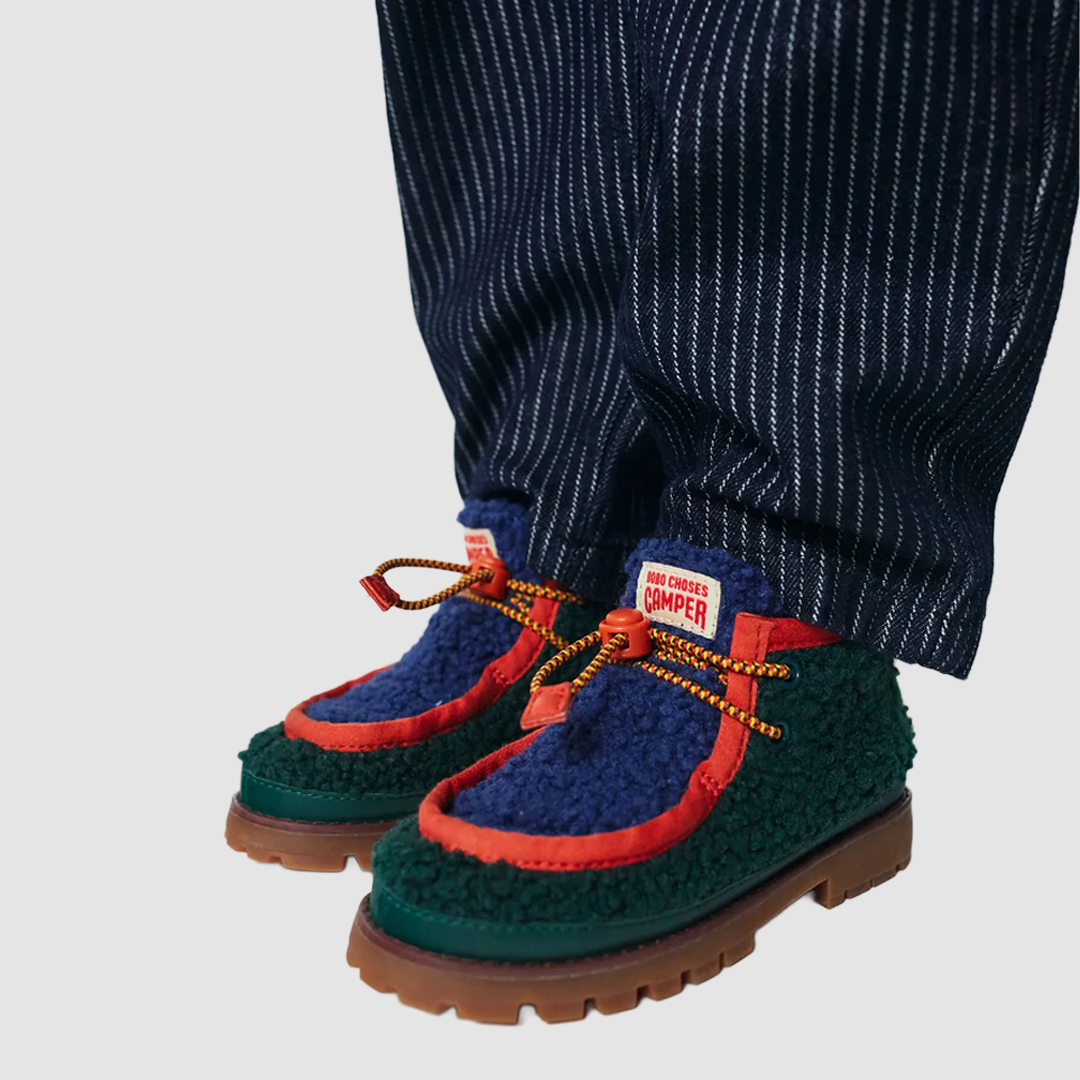 Bobo Choses x Camper Compas Wallabee Sheepskin Shoes