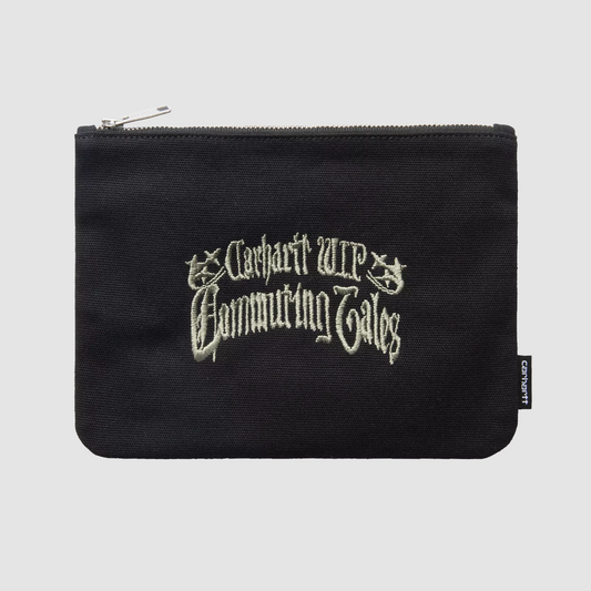 Canvas Graphic Zip Wallet Commuting Tales Embroidery