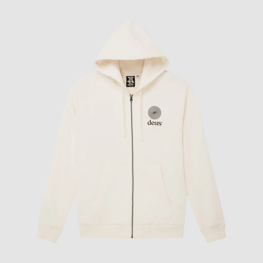 Strata Zip Hoodie Dirty White