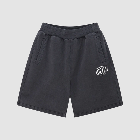 Shield Garment Dyed Track Short Black