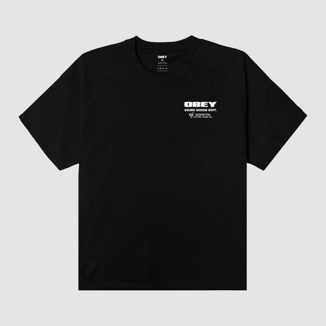 Obey Sound Design Dept T-Shirt Black